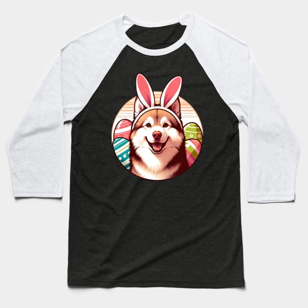 Norrbottenspets's Easter Joy with Bunny Ears Celebration Baseball T-Shirt by ArtRUs